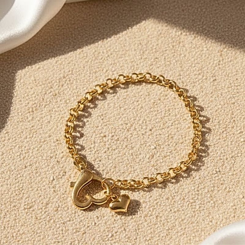 PULSEIRA ELO PORTUGUÊS COM CORAÇÕES