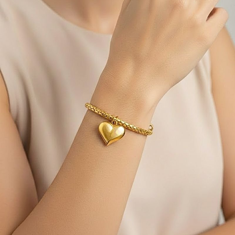 PULSEIRA ELO REDONDO E CORAÇÃO