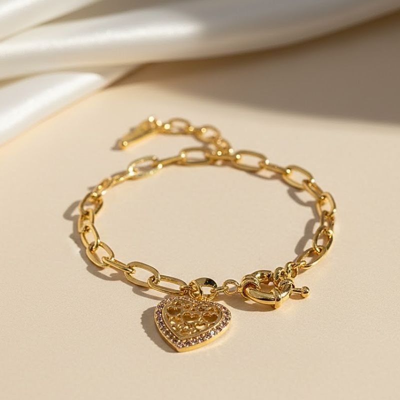 PULSEIRA ELOS GROSSOS E CORAÇÃO