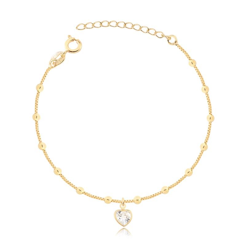 PULSEIRA INFANTIL BOLINHAS E CORAÇÃO