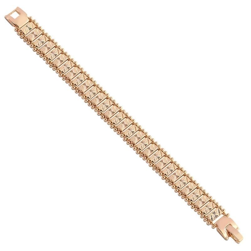 PULSEIRA LARGA DIAMANTADA ROSE 19CM