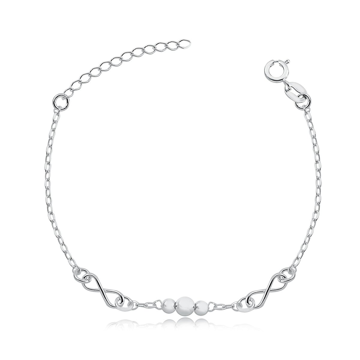 PULSEIRA PRATA BOLINHAS INFANTIL