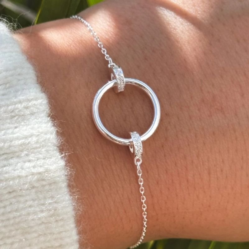 PULSEIRA PRATA COM CÍRCULO
