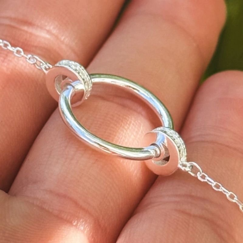 PULSEIRA PRATA 925 COM CÍRCULO