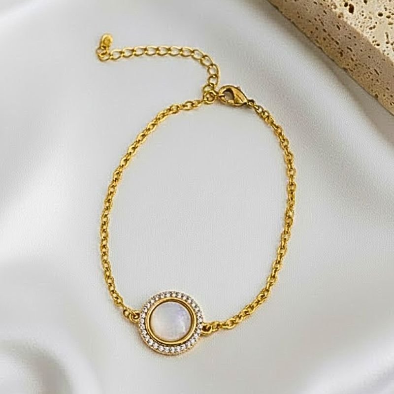 PULSEIRA REDONDA COM PEDRAS E PEROLADA