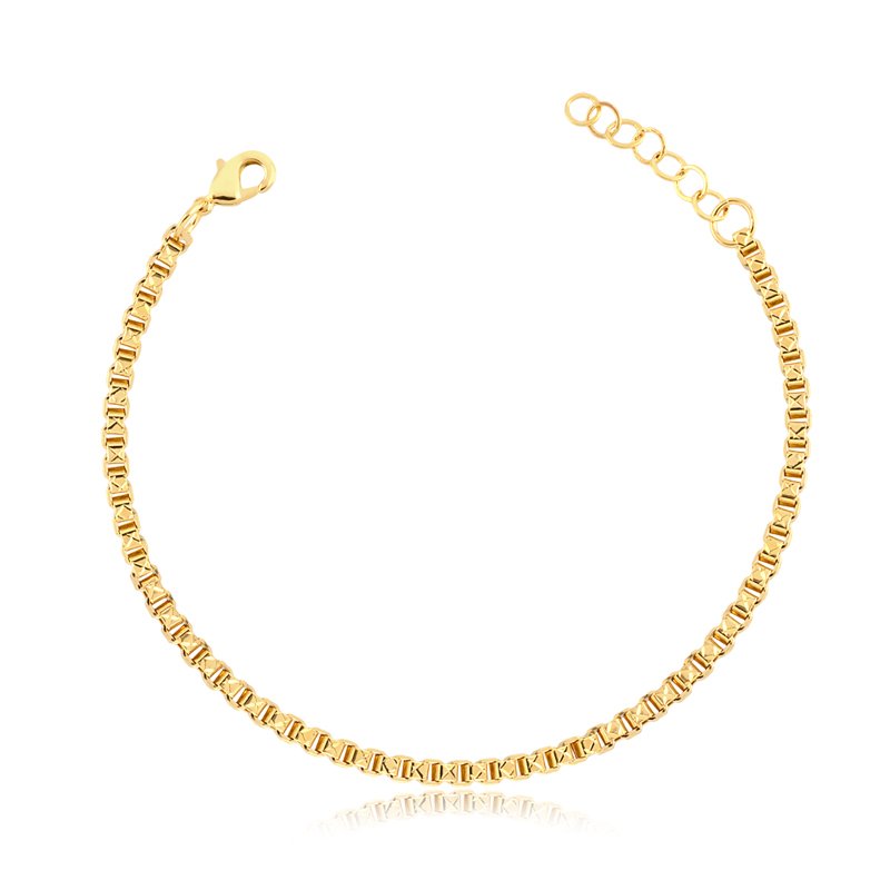 PULSEIRA VENEZIANA GROSSA BANHADA A OURO