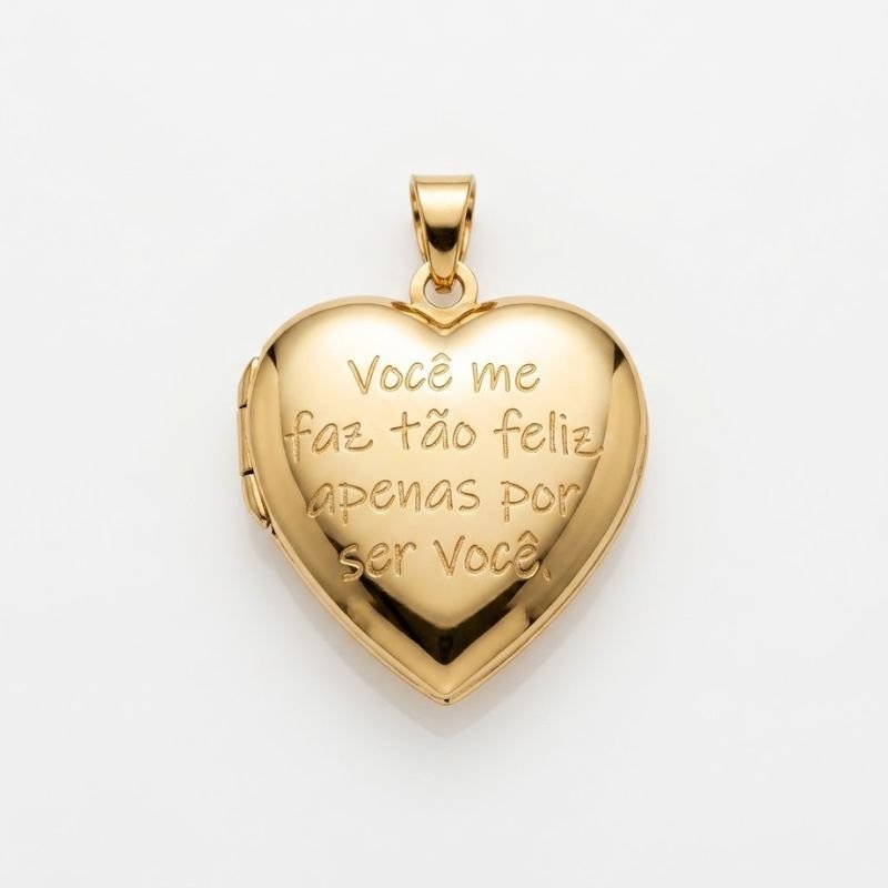 RELICÁRIO AMOR E FRASE PARA FOTOGRAFIA