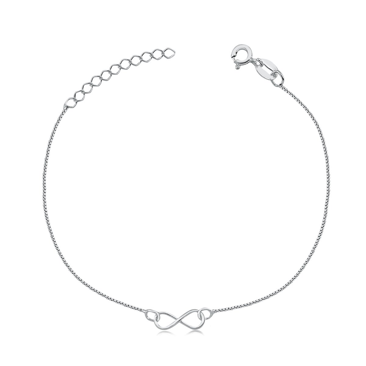 TORNOZELEIRA PRATA INFINITO LISO