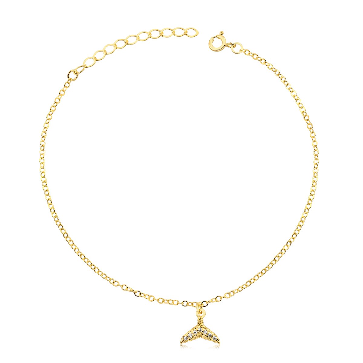 TORNOZELEIRA RABO DE BALEIA ZIRCÕNIAS