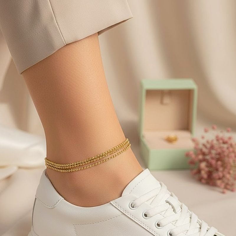 TORNOZELEIRA TRIPLA MALHA BOLINHAS